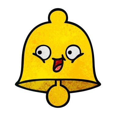 Retro grunge doku karikatür çan