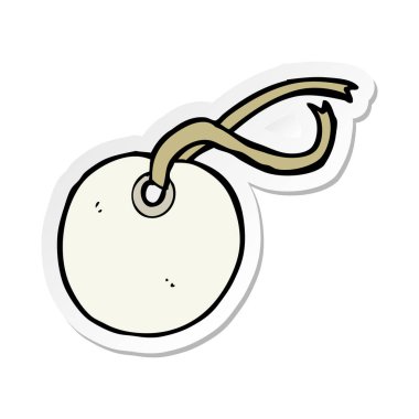 bir çizgi film Bagaj etiketi etiket