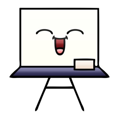 Degrade gölgeli çizgi film beyaz tahta