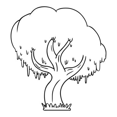 çizim için doodle yeşil ağaç