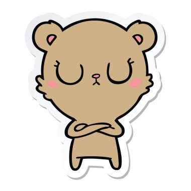 yavru ayı huzurlu çizgi film etiketi