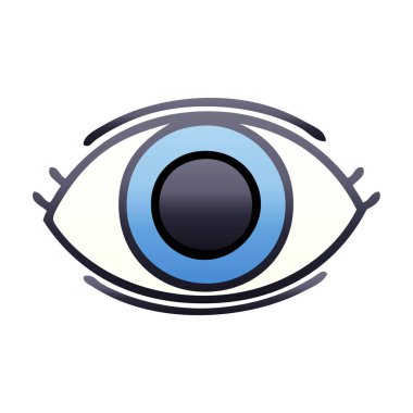 Degrade gölgeli karikatür göz