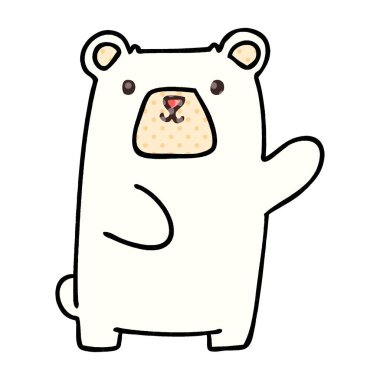 ilginç çizgi roman tarzı çizgi film kutup ayısı