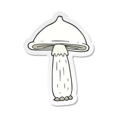 etiket bir karikatür mantar