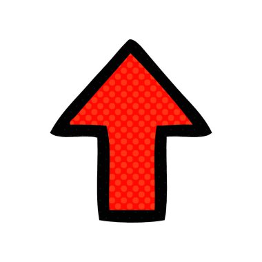 çizgi roman tarzı karikatür bir işaretçi ok