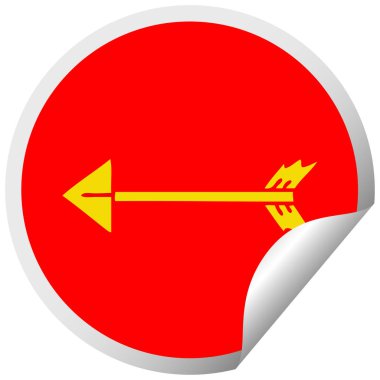 ilginç dairesel peeling etiket karikatür oku