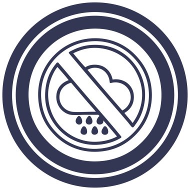 hiçbir kötü hava dairesel simgesi