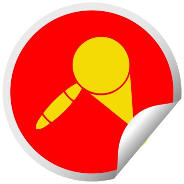 dairesel peeling etiket karikatür Büyüteç