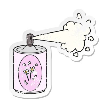 bir çizgi film sprey temizleyici sprey sıkıntılı etiket olabilir