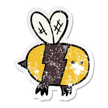 bir çizgi film arı sıkıntılı etiket