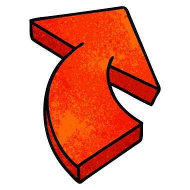 ilginç el çizilmiş karikatür oku