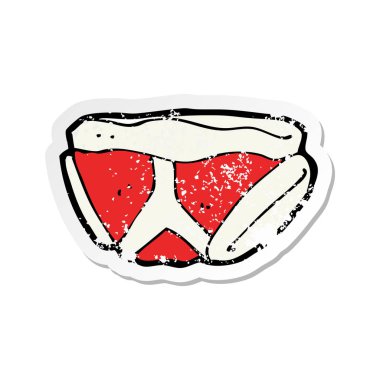 bir çizgi film Don Retro sıkıntılı etiket