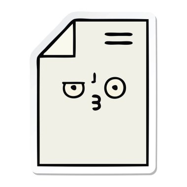 sevimli çizgi parça kağıt etiket 