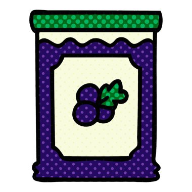 çizgi roman tarzı ilginç karikatür yaban mersini reçeli