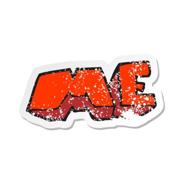 Bana sembol bir karikatür Retro sıkıntılı etiket