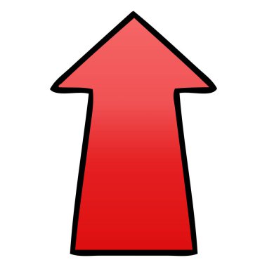 ilginç degrade gölgeli karikatür oku