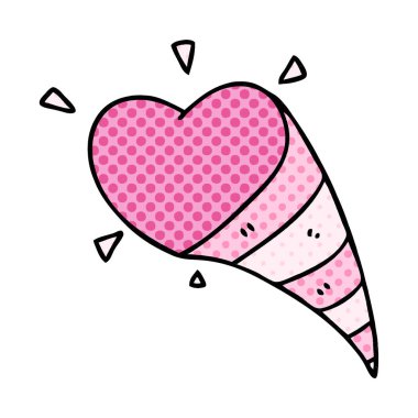 kalp çekim ilginç çizgi roman tarzı çizgi film