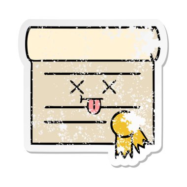 sevimli çizgi sertifika sıkıntılı etiket