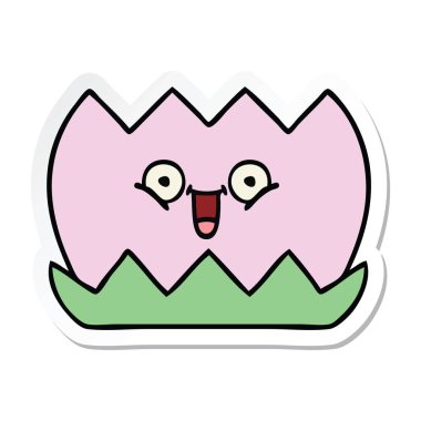 sevimli çizgi su lilly etiket