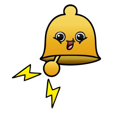 Degrade gölgeli karikatür zil çan