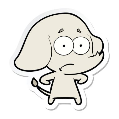 bir çizgi film emin fil etiketi