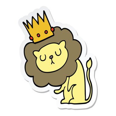 etiket tacı olan çizgi film aslan