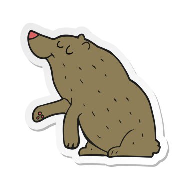 bir çizgi film ayının etiket