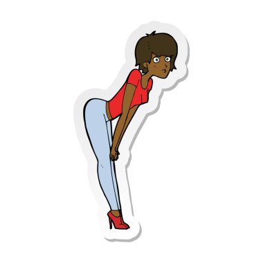 etiket bir şey mi arıyorsunuz bir karikatür kadının