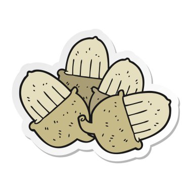 bir çizgi film meşe palamutları etiket