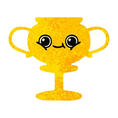 Retro illüstrasyon tarzı çizgi film Ödülü