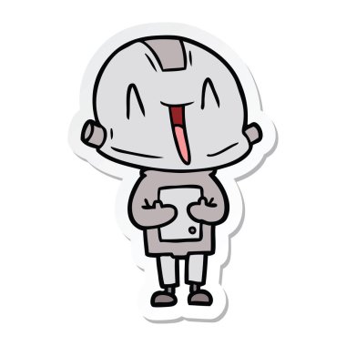 bir çizgi film robot Sticker