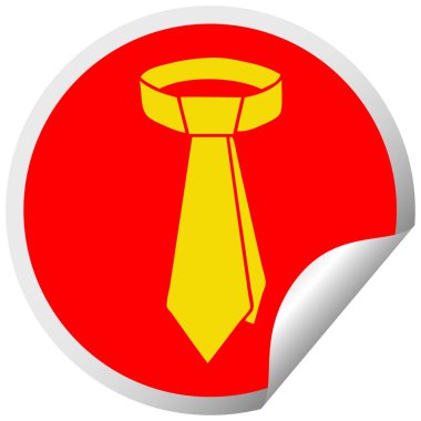 ilginç dairesel peeling etiket karikatür boyun kravat