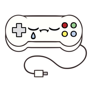 oyun kumandasının sevimli çizgi
