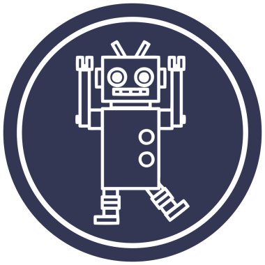 Robot dairesel simgesi dans