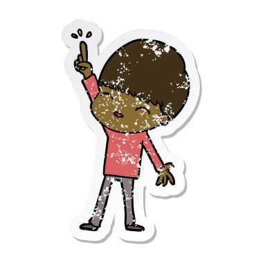 bir mutlu çizgi film çocuk sıkıntılı etiket