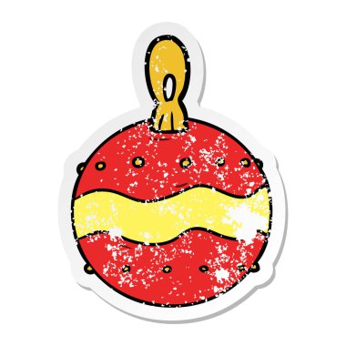 bir karikatür sıkıntılı etiket Noel biblo