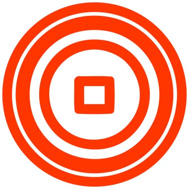 Dur düğmesi dairesel simgesi