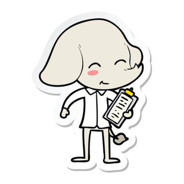 etiket sevimli çizgi fil