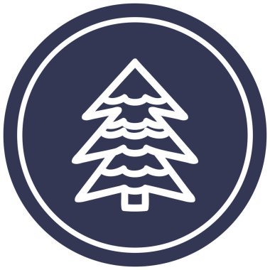 Karlı Ağaç dairesel simgesi