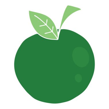 ilginç el çizilmiş karikatür elma