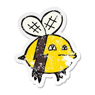 bir çizgi film arı sıkıntılı etiket