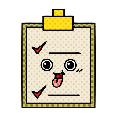 çizgi roman tarzı karikatür bir kontrol listesi