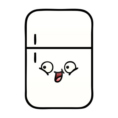 Degrade gölgeli karikatür buzdolabı derin dondurucu