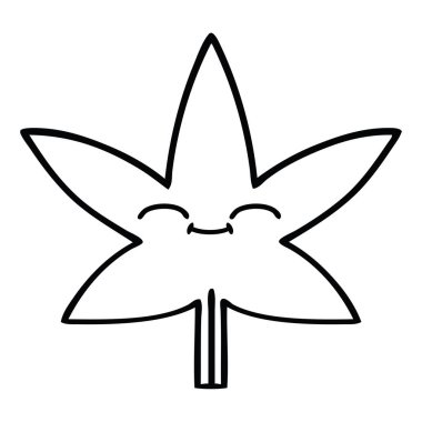 çizim karikatür marihuana yaprağı