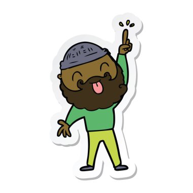 dilini sakallı bir adam etiketi