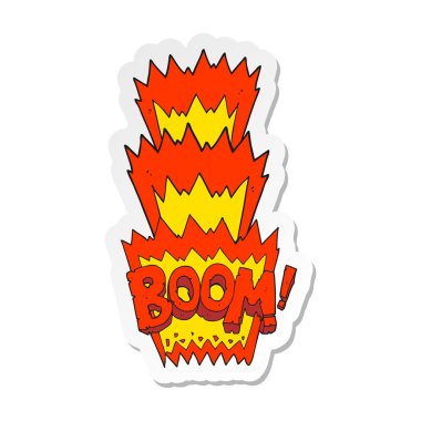 etiket bir karikatür patlama sembol