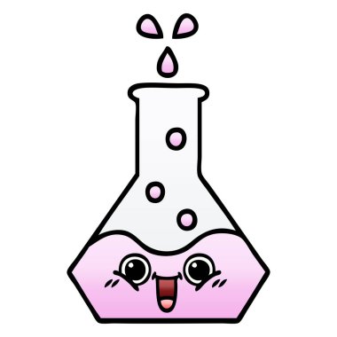 Degrade gölgeli karikatür bilim kabı