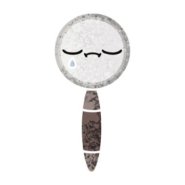 Retro illüstrasyon stil karikatür bir büyüteç