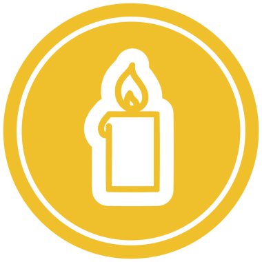 Yanan Mum dairesel simgesi simgesi