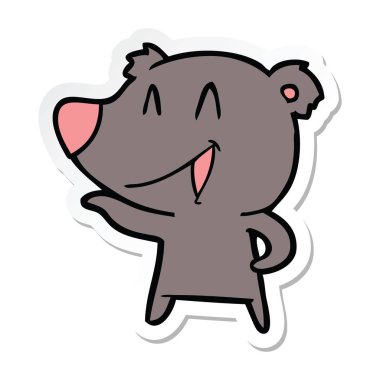 gülen ayı çizgi film etiketi